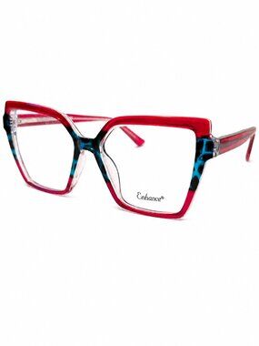 Enhance EN4441 Red/Blue Tortoise 55-17-150 Eyeglass Frames